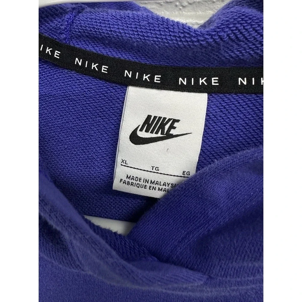 Nike Rush Blue‎ Pullover Fleece Hoodie Swoosh Logo Teen's Size X-Large